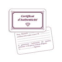 CERTIFICAT D'AUTHENTICITÉ X 50