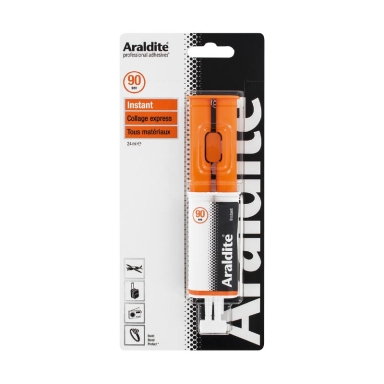 COLLE ARALDITE SERINGUE ORANGE INSTANT