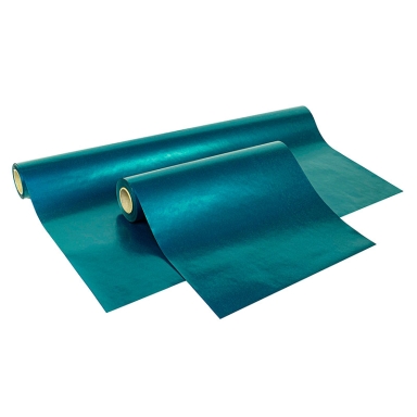 PAPIER CADEAU MAT IRISE BLEU CANARD 0.35 x 50m